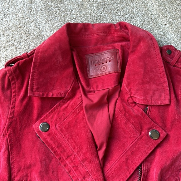 BLANKnyc red suede moto jacket Anthropologie - Picture 5 of 7